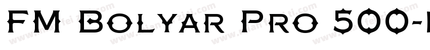 FM Bolyar Pro 500字体转换